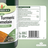 Natures Aid Ginger Turmeric Bromelain tablets 60 pack, imported from the UK