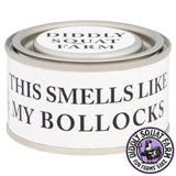 Diddly Squat Farm bollocks candle, UK version