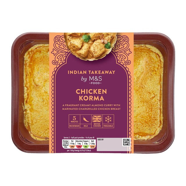 M&S Chicken Korma Fertiggericht 400g, importiert aus Großbritannien