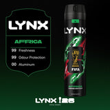 Lynx Africa men's body spray sandalwood mandarin 250ml, UK version
