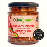 Olive Branch olive tapenade with Florina peppers and chilli 180g, imported from the UK