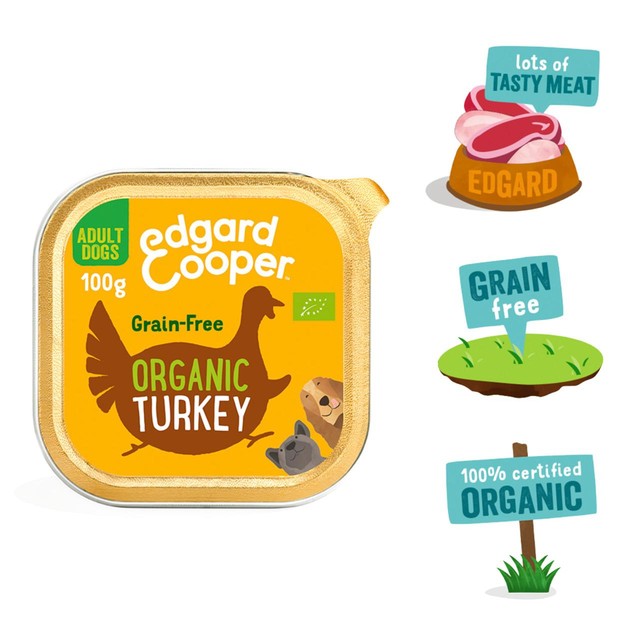 Edgard & Cooper organic turkey wet dog food - British product