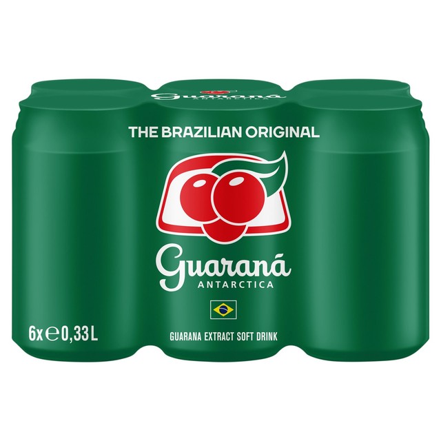 Guarana Antarctica original soft drink 6-pack (British brand)