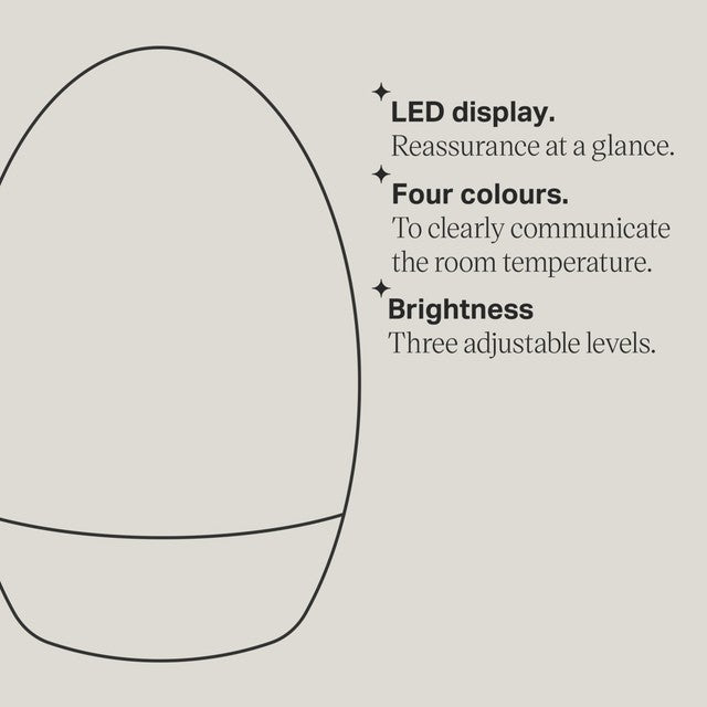 Tommee Tippee Gro Egg 2 night light and digital room thermometer (British brand)