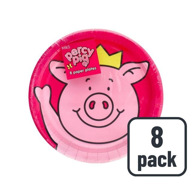 M&S Percy Pig paper plates 23cm, imported from the UK