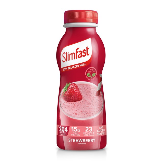 Slim-Fast Summer Strawberry Milkshake Meal Replacement 325ml (British brand)