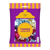 M&S toffee assortment with salted caramel, chocolate brownie, coffee, and butter flavours (British brand)