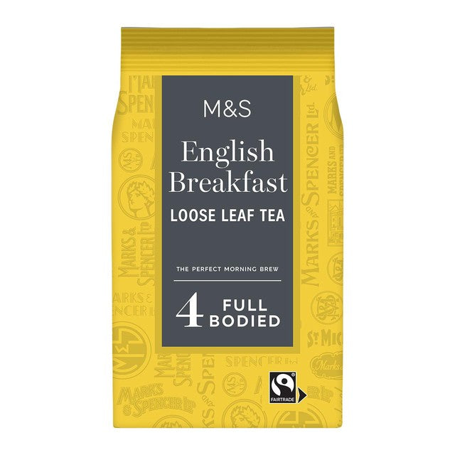 M&S English Breakfast Loose Leaf Tea 150g, imported from the UK