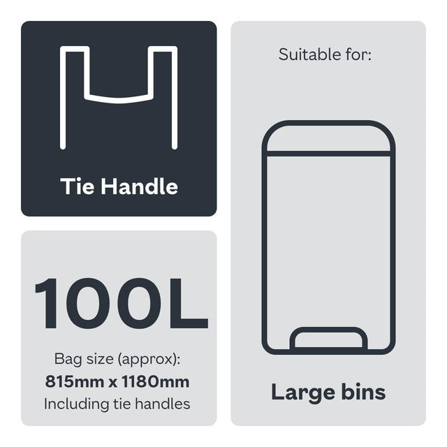 Ocado extra strong refuse sacks 15 pack, imported from the UK