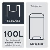 Ocado extra strong refuse sacks 15 pack, imported from the UK