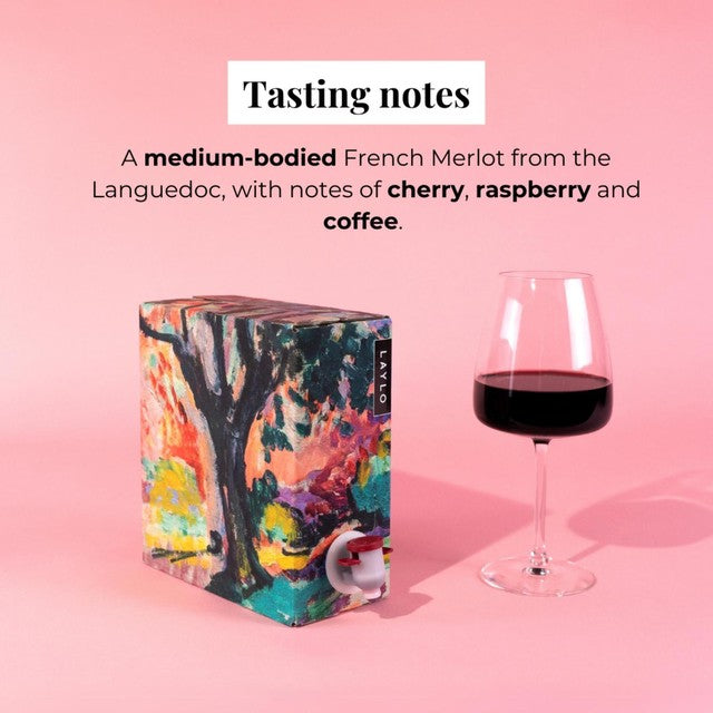 Laylo Merlot boxed wine 2.25L, UK version