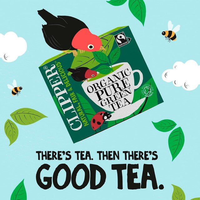 Clipper Pure Green Tea Bags 80 Count - British product