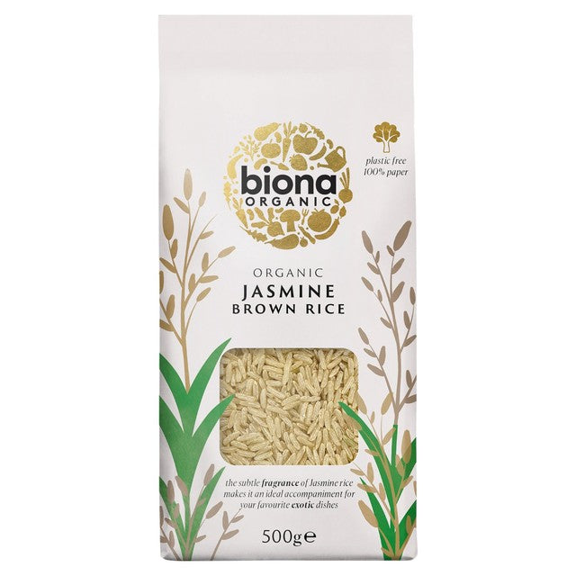 Biona brown jasmine rice 500g - British product