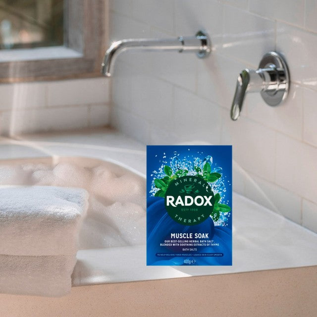 Radox muscle soak herbal bath salts 400g, imported from the UK