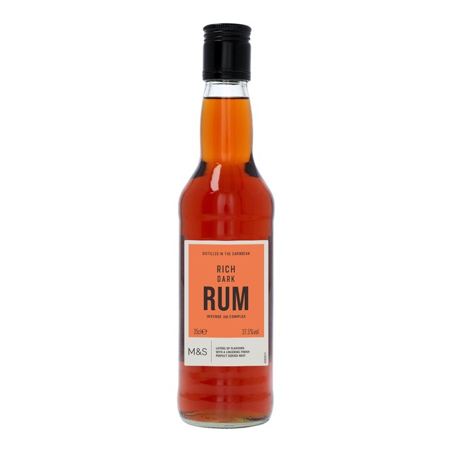 M&S rich dark rum 35cl, imported from the UK