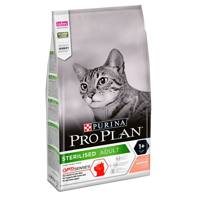 Pro Plan sterilised adult cat food with salmon - British product