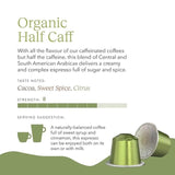 Cru Kafe Half-Caff coffee pods 10 count - British product
