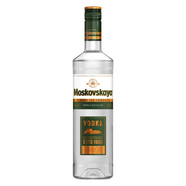 Moskovskaya Vodka 70cl, imported from the UK
