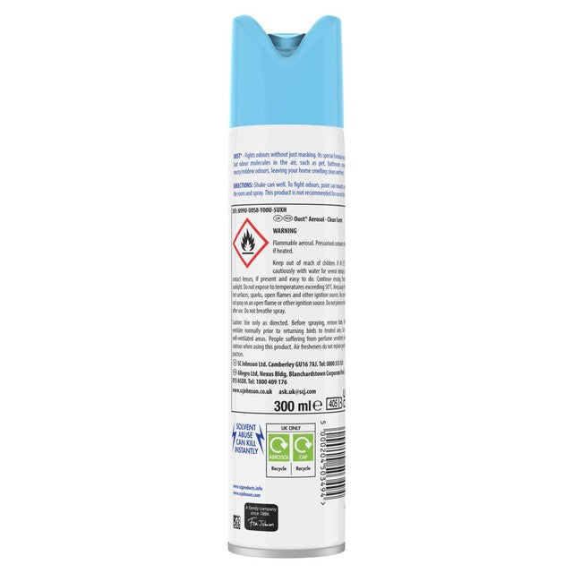 Oust Odour Eliminator Clean Scent 300ml, imported from the UK