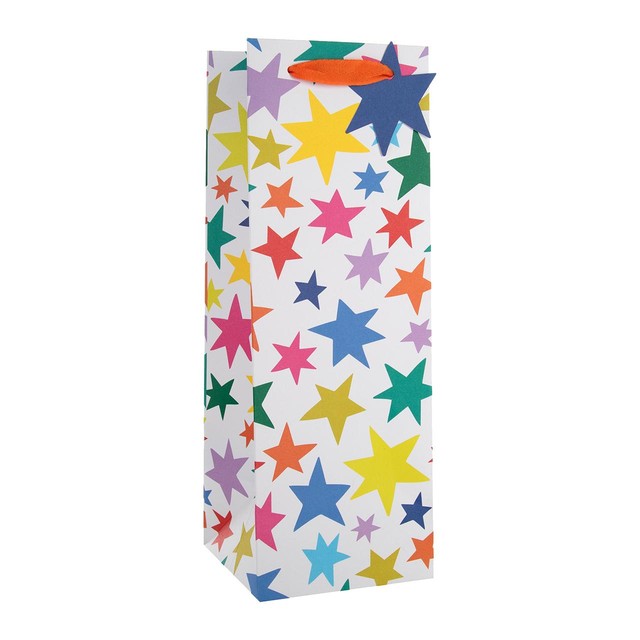 M&S bottle bag with star design orange handles - British product
