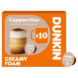 Dunkin cappuccino coffee pods for Dolce Gusto machines - British product