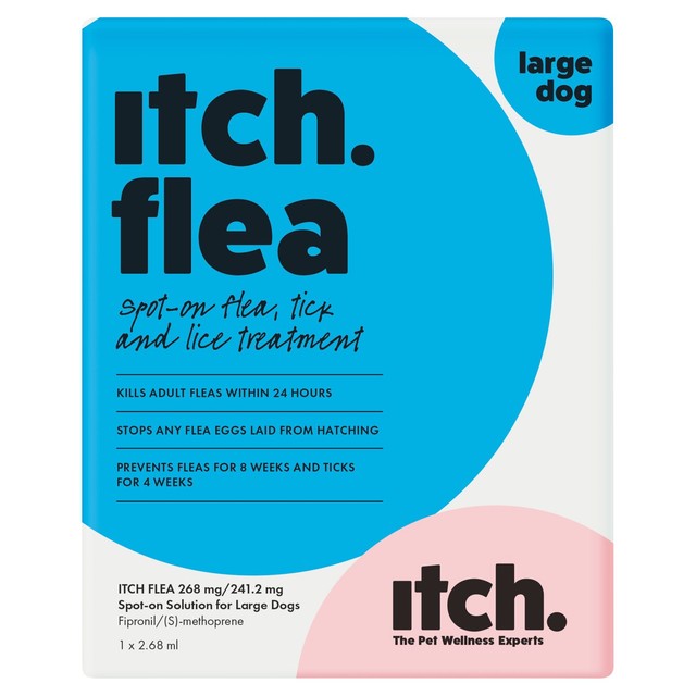 Itch flea spot-on treatment for large dogs 20-40kg, UK version