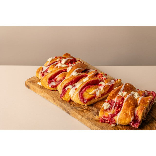 Ole & Steen strawberry and white chocolate pastry slice, imported from the UK