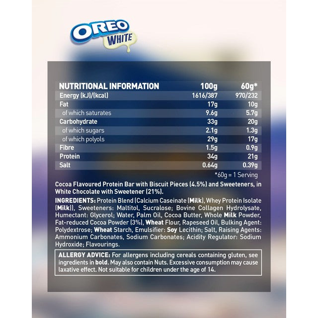 Grenade Oreo White Protein Bar 4 x 60g multipack, UK version