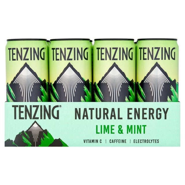 Tenzing lime and mint energy drink 12 x 330ml case (British brand)