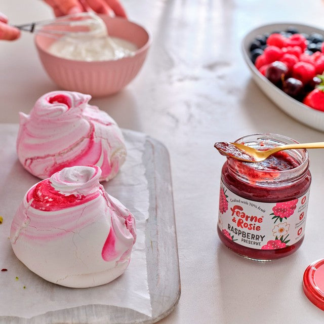 Fearne & Rosie raspberry reduced sugar jam 310g - British product