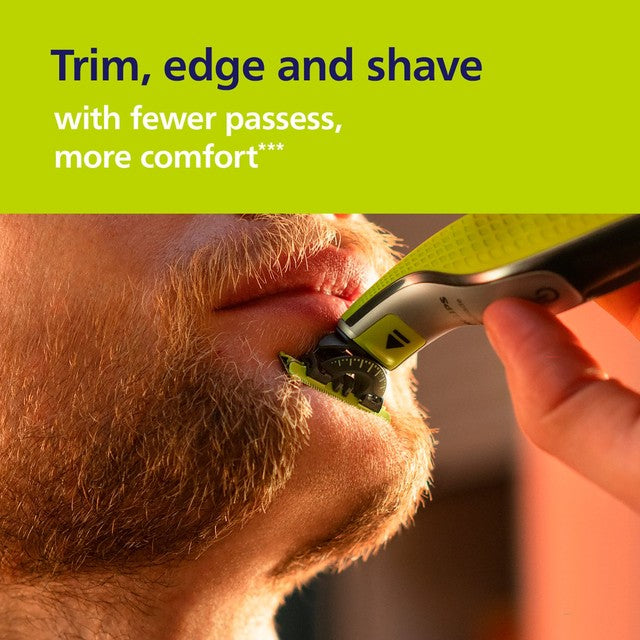 Philips OneBlade 360 face replacement blades 3 pack, imported from the UK