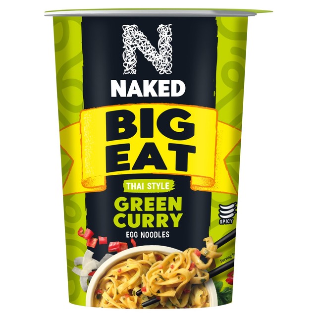 Naked Thai Green Curry pot noodle 104g, imported from the UK
