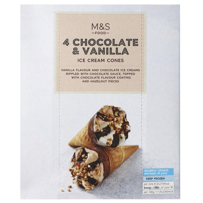 M&S Schokoladen- und Vanille-Eiswaffeln 4 x 73 g