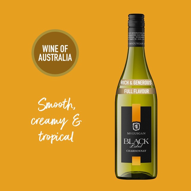 McGuigan Black Label Chardonnay 75cl, imported from the UK