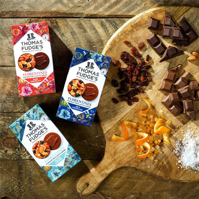 Thomas J Fudge's Salted Caramel Florentines, imported from the UK