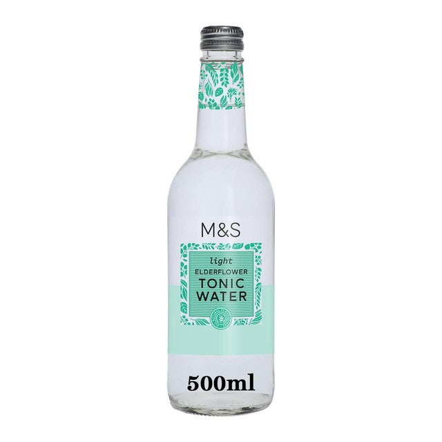 M&S Light Elderflower Tonic Water 500ml, imported from the UK