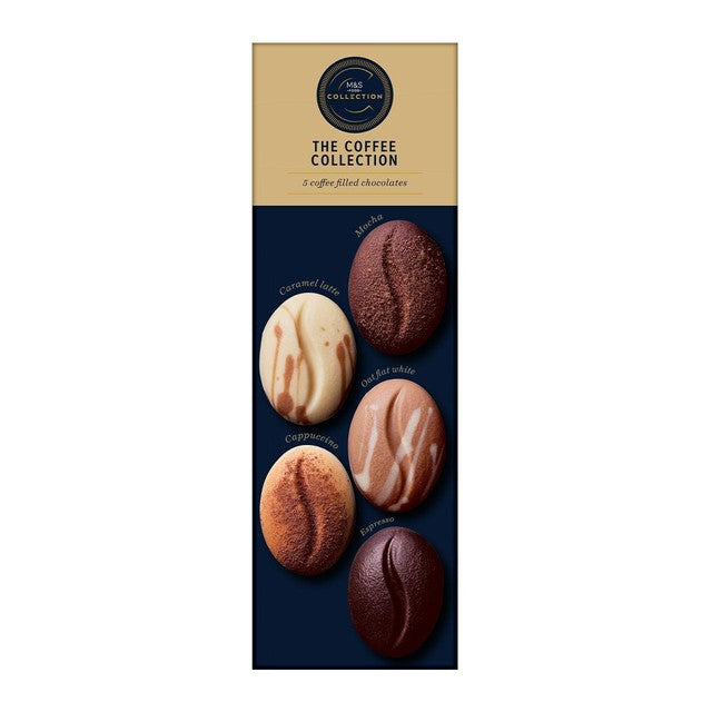 M&S coffee chocolate collection box of five chocolates - British product