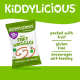 Kiddylicious apple wriggles baby snacks 12g, UK version