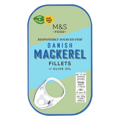 M&S Dänische Makrelenfilets in Olivenöl Fischkonserve 125g