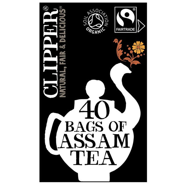 Clipper Organic Assam tea bags 40 pack - British product