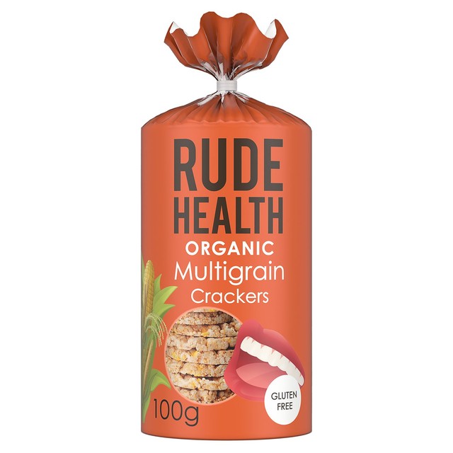 Rude Health multigrain crackers 100g, imported from the UK