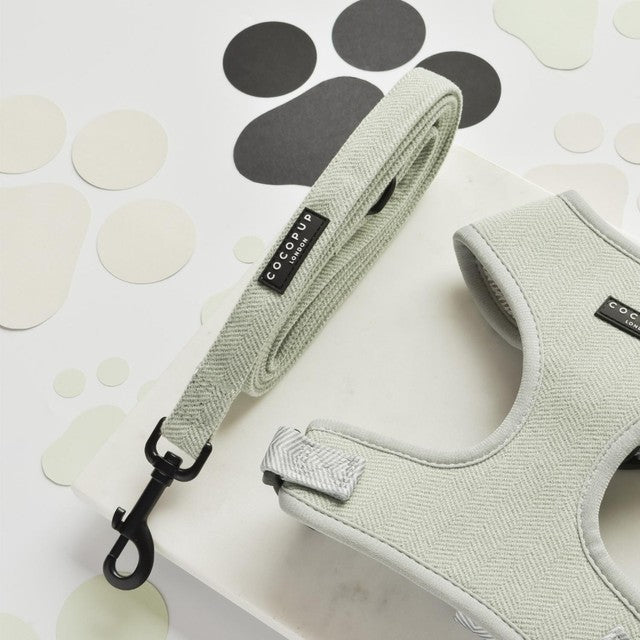 Cocopup London sage tweed dog lead - British product