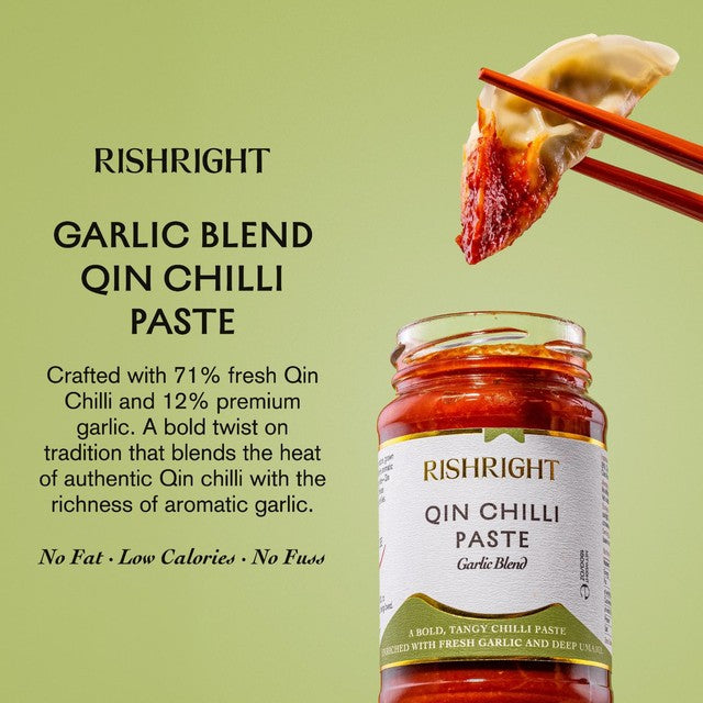 Rishright garlic blend Qin chilli paste, UK version