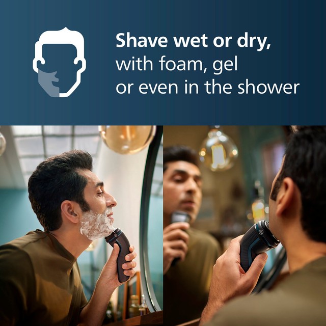 Philips Wet & Dry Electric Shaver Series 3000, imported from the UK