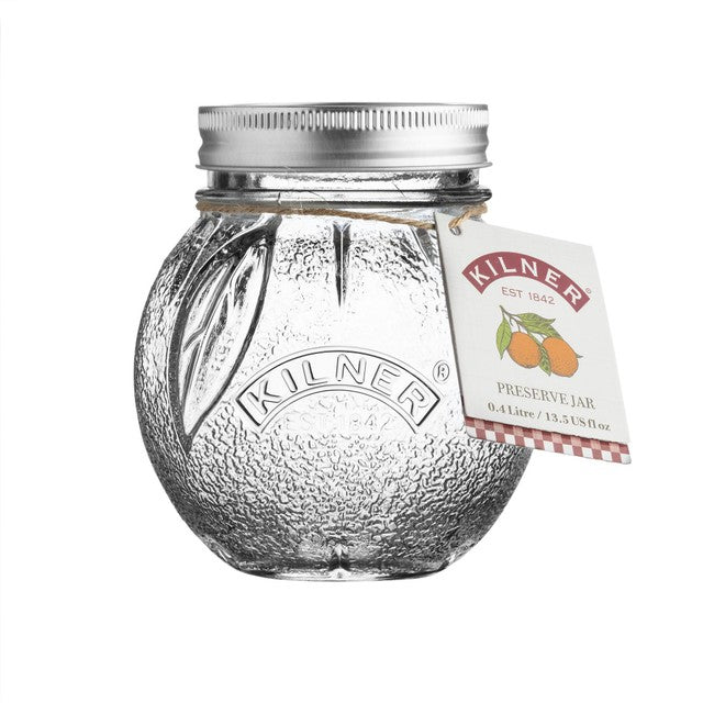 Kilner Orange Fruit Preserve Jar 400ml, imported from the UK