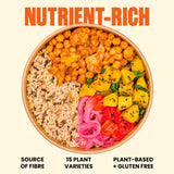 Pollen + Grace Tikka chickpea and vegetable hot bowl 400g, imported from the UK