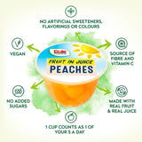 Dole peaches in juice fruit pots 4 x 113g - British product