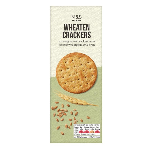 M&S wheaten crackers 150g, imported from the UK