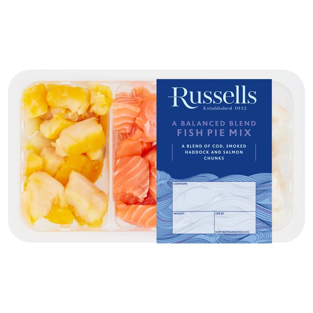 Russell's fish pie mix 320g, imported from the UK
