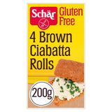 Schar gluten free brown ciabatta rolls 4 pack (British brand)